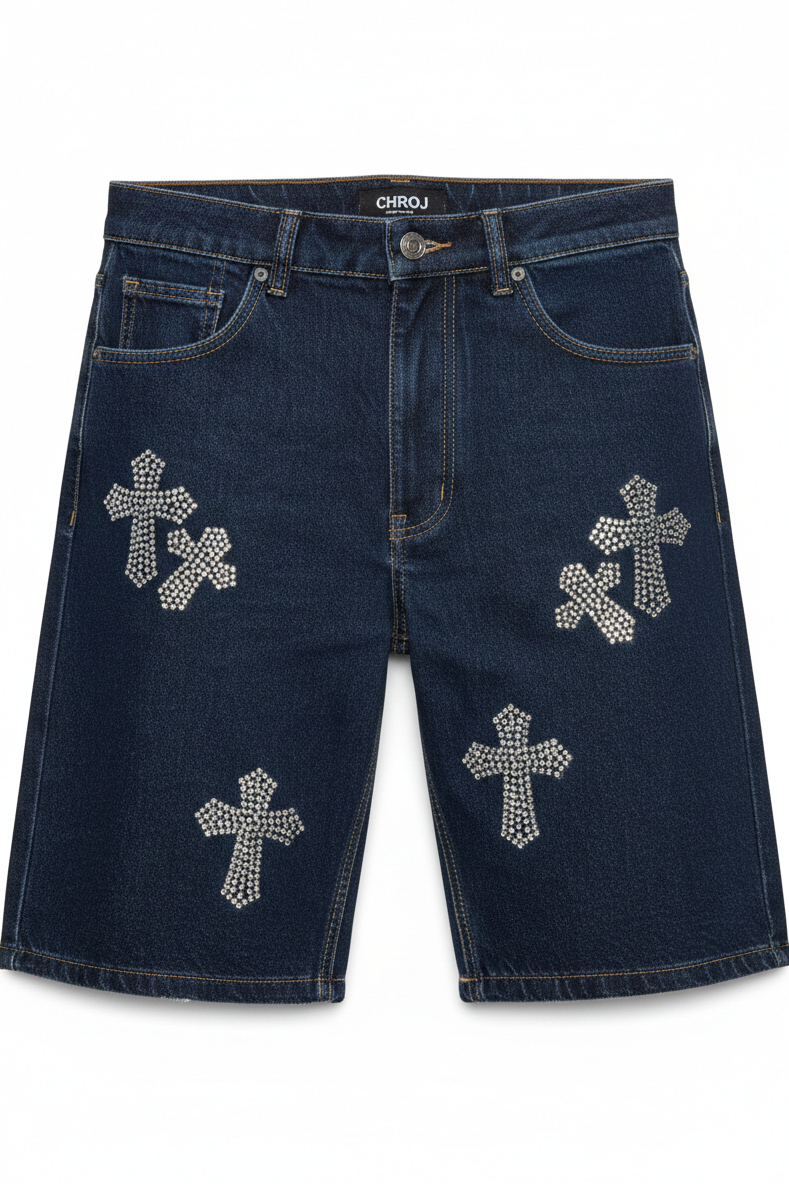 Bermuda denim croci brillantino