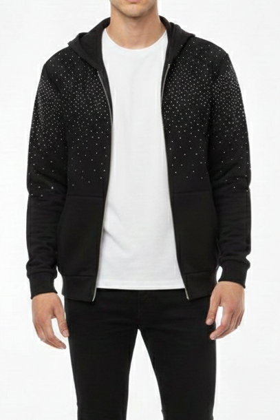 felpa zip brillantino