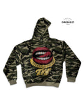 Felpa Bocca Militare Boxy Fit e Brillantini